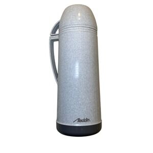 Aladdin 1 Quart Vacuum Bottle Thermos Gray Speckled Insulated Jug Camping